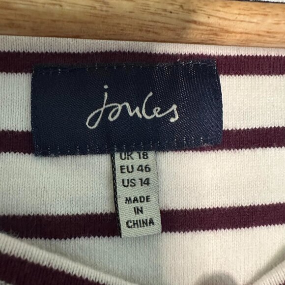 Joules Harbour Luxe Long Sleeve Pheasant Jersey Top Sequined T-Shirt - 14 - Picture 4 of 7